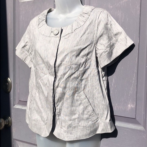 Mossimo Short Sleeve LINEN blend jacket - Picture 5 of 15